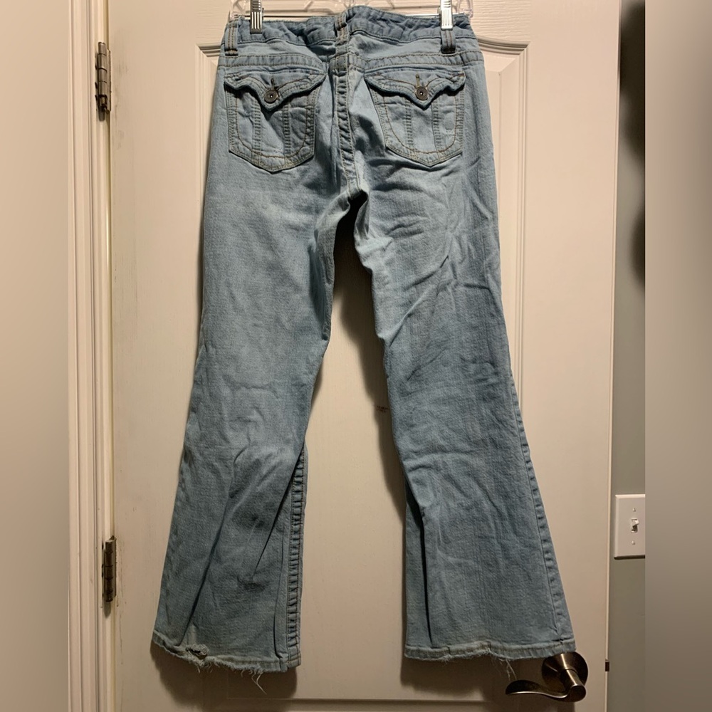 Aeropostale Early 2000s Hailey Skinny Flare Jeans Size 9/10 Short - Picture 2 of 4